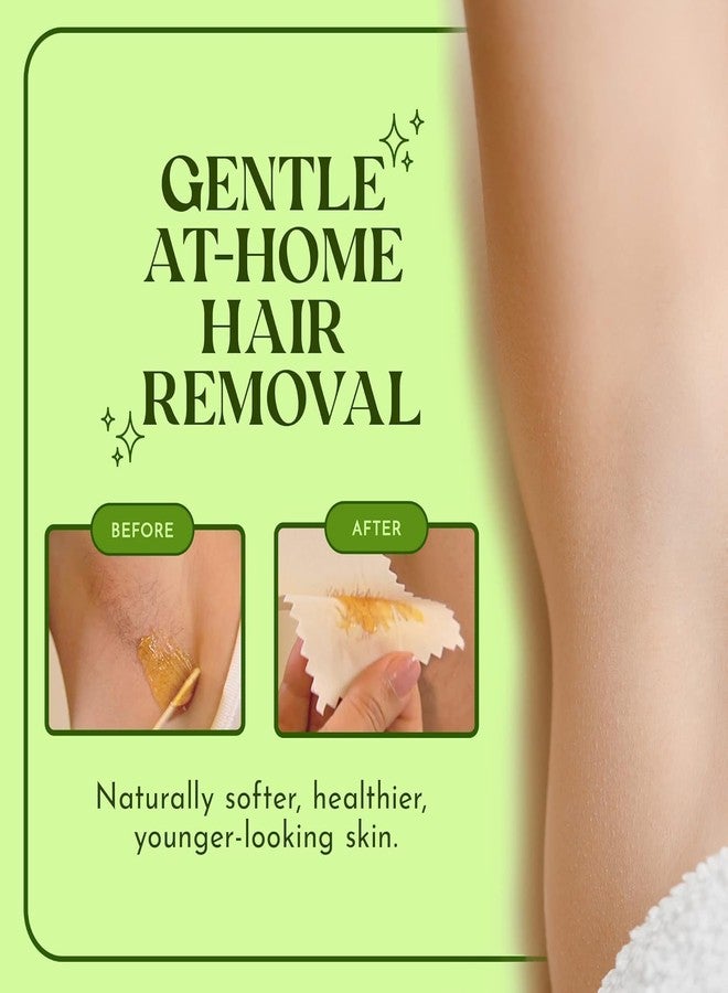 موم شرائح إزالة الشعر بالشمع من موم للنساء (48 شريحة) مصنوعة من البوليستر والقطن، مصممة خصيصاً لإزالة الشعر بشكل كامل - مثالية لإزالة شعر منطقة البكيني والساقين والحواجب والجسم والوجه (تتضمن الشرائح فقط) - Image 5